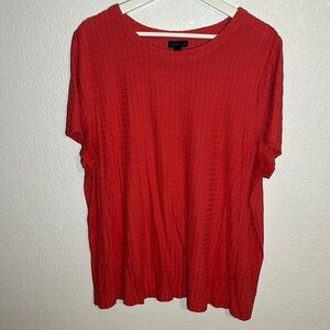 J. Jill Red Short Sleeve Tee